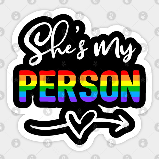 I'm Her Person She's My Person Lesbian Couple Matching Sticker by LotusTee